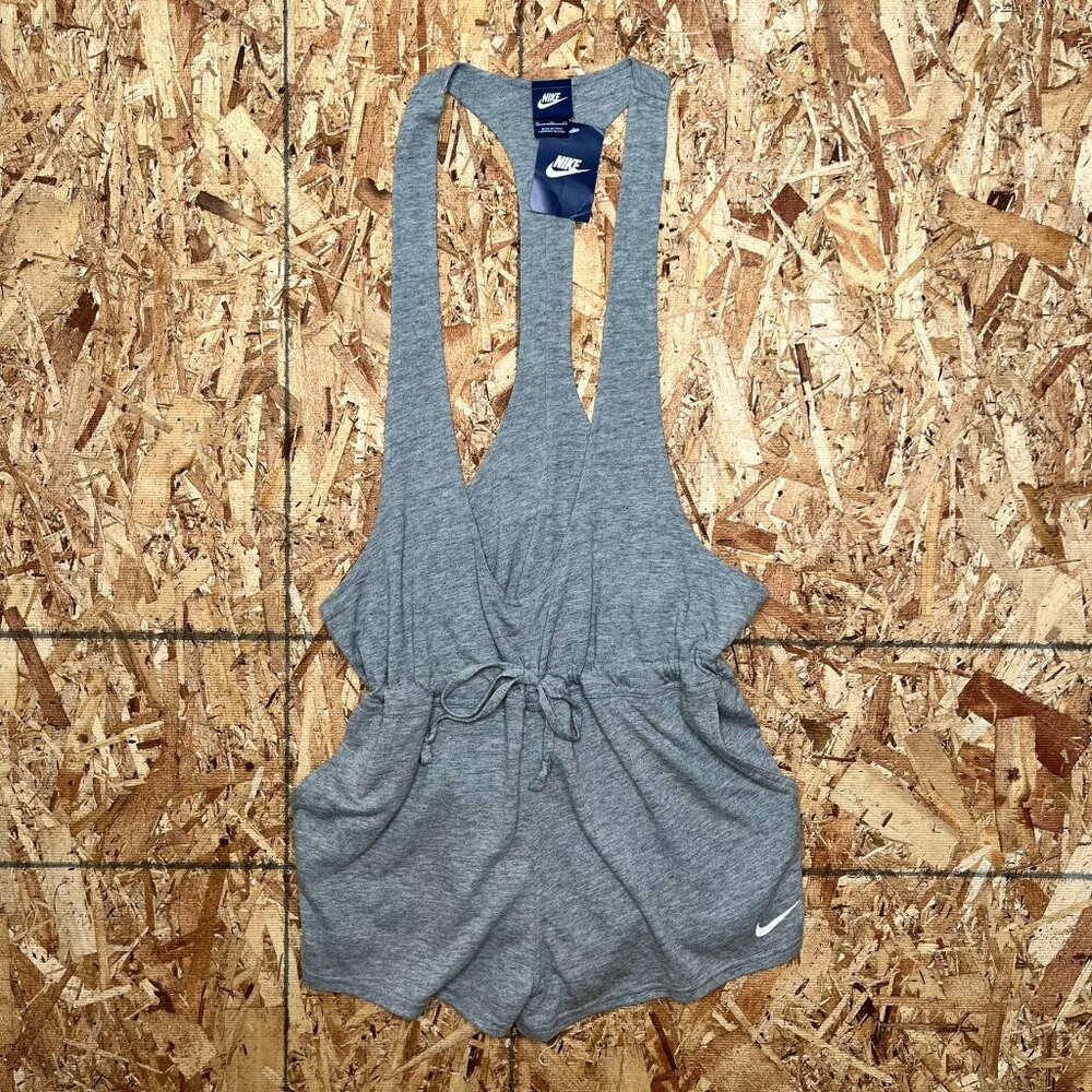 Vintage Nike Women’s Grey Workout Romper XL | Flashdance Style | NWT